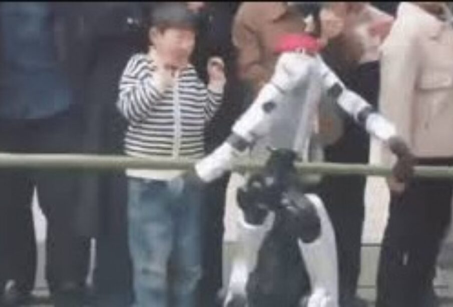 Robô bate em criança durante apresentação na China
