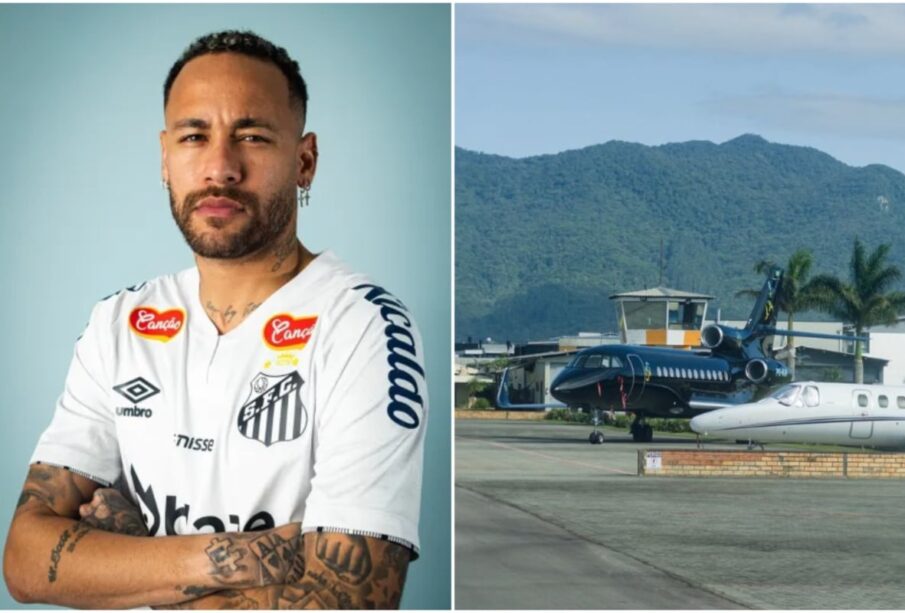 Avião de Neymar de R$ 250 milhões estaciona em aeroporto catarinense