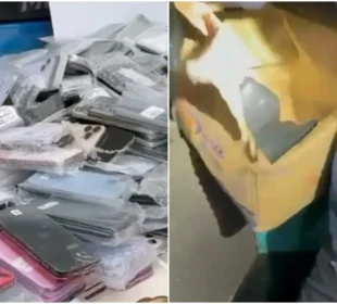 Apreensão de iPhones pela Receita Federal em ônibus