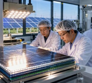 Perovskita e silício atingem 33% de eficiência na China