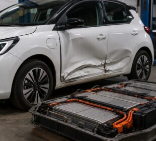 Carro elétrico perda total após batida leve