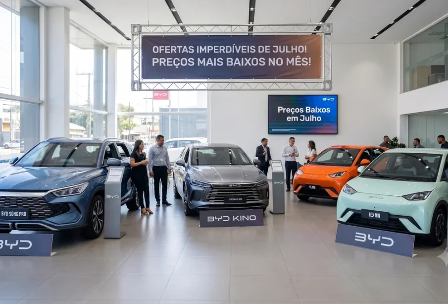 BYD queima preços julho: elétricos e híbridos mais baratos