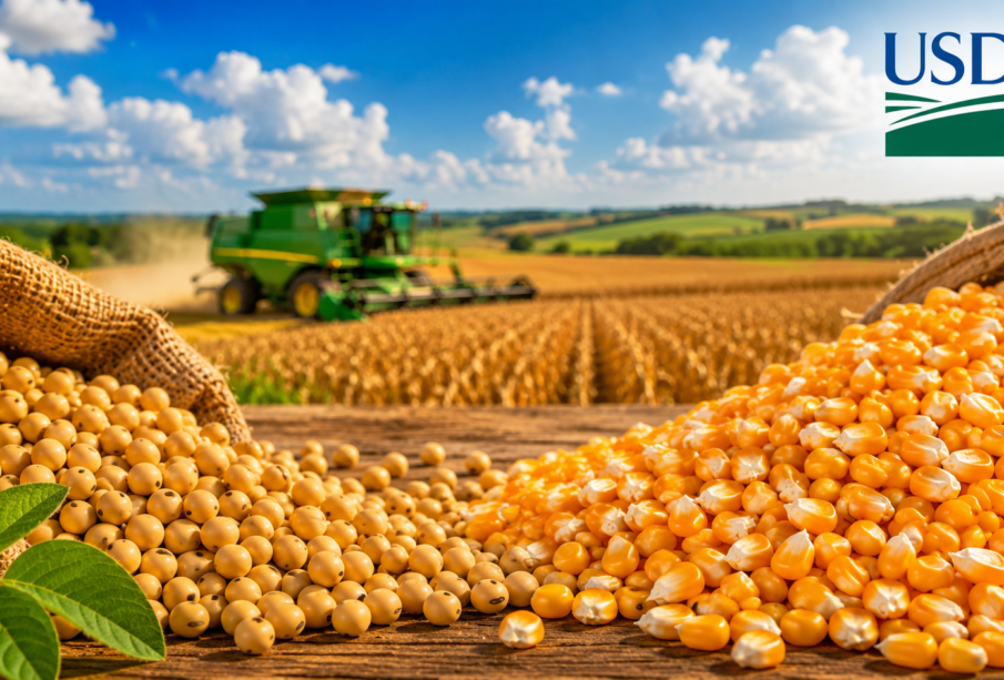 USDA soja: produtividade reduzida e milho em destaque